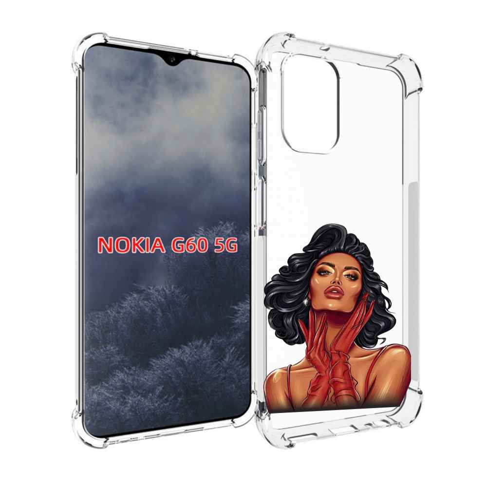 

Чехол MyPads мулатка-в-перчатках женский для Nokia G60 5G, Прозрачный, Tocco
