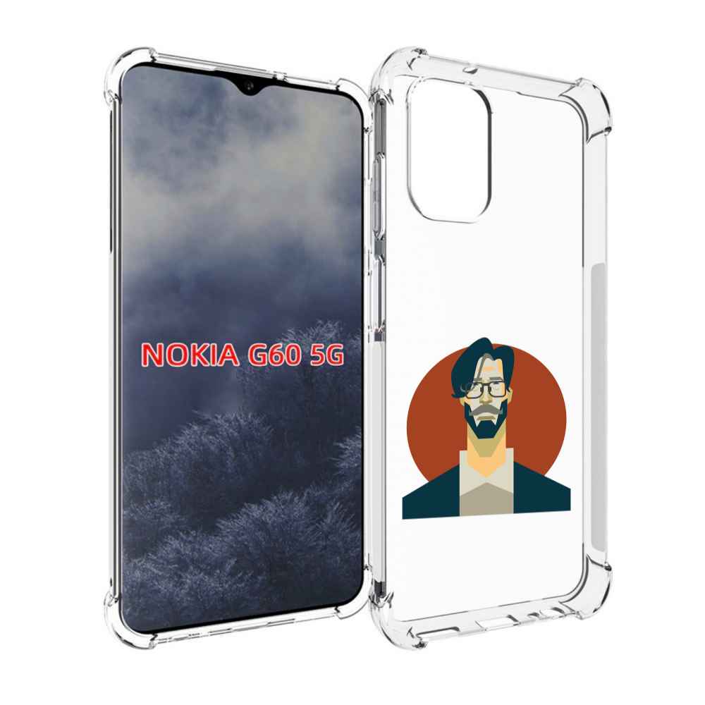 

Чехол MyPads мужичек-в-очках для Nokia G60 5G, Прозрачный, Tocco