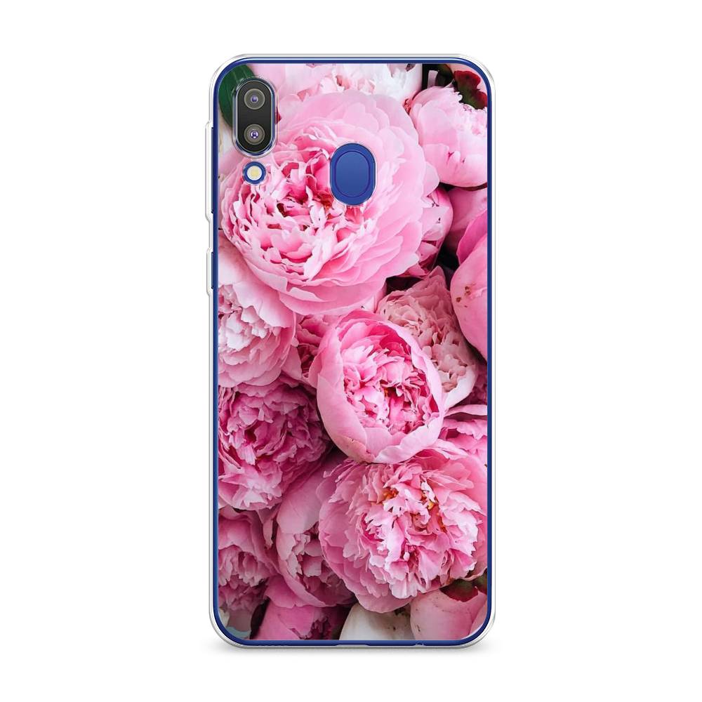 

Чехол на Samsung Galaxy M20 "Розовые пионы", Бежевый;розовый, 27450-2