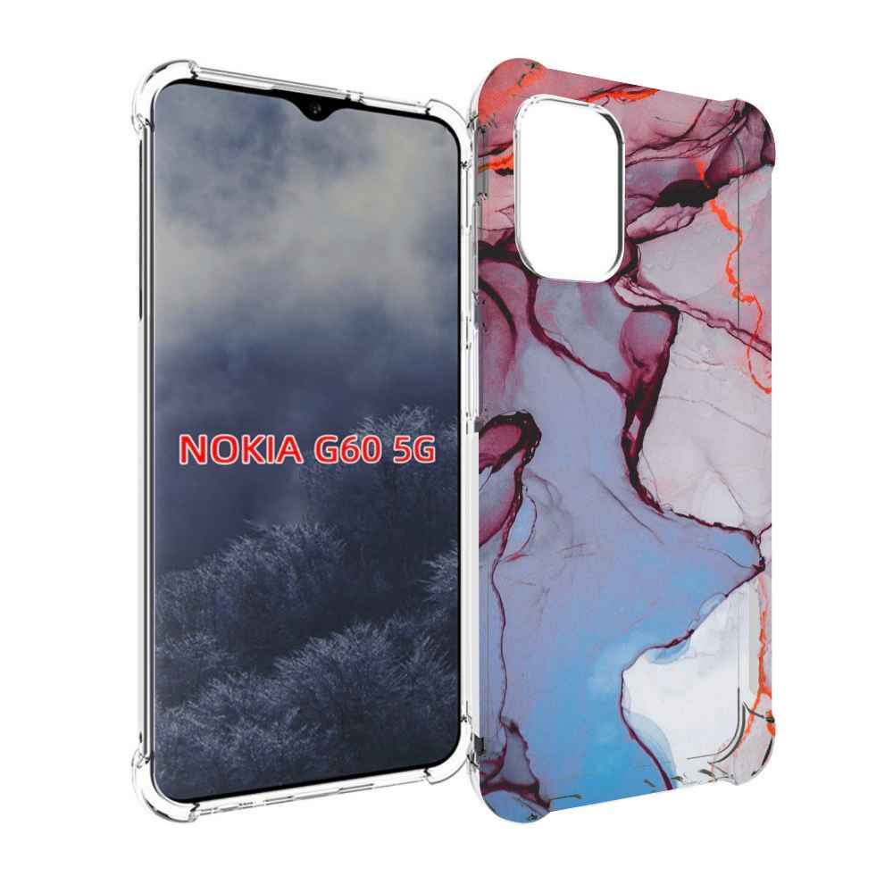 

Чехол MyPads мраморный рисунок для Nokia G60 5G, Прозрачный, Tocco