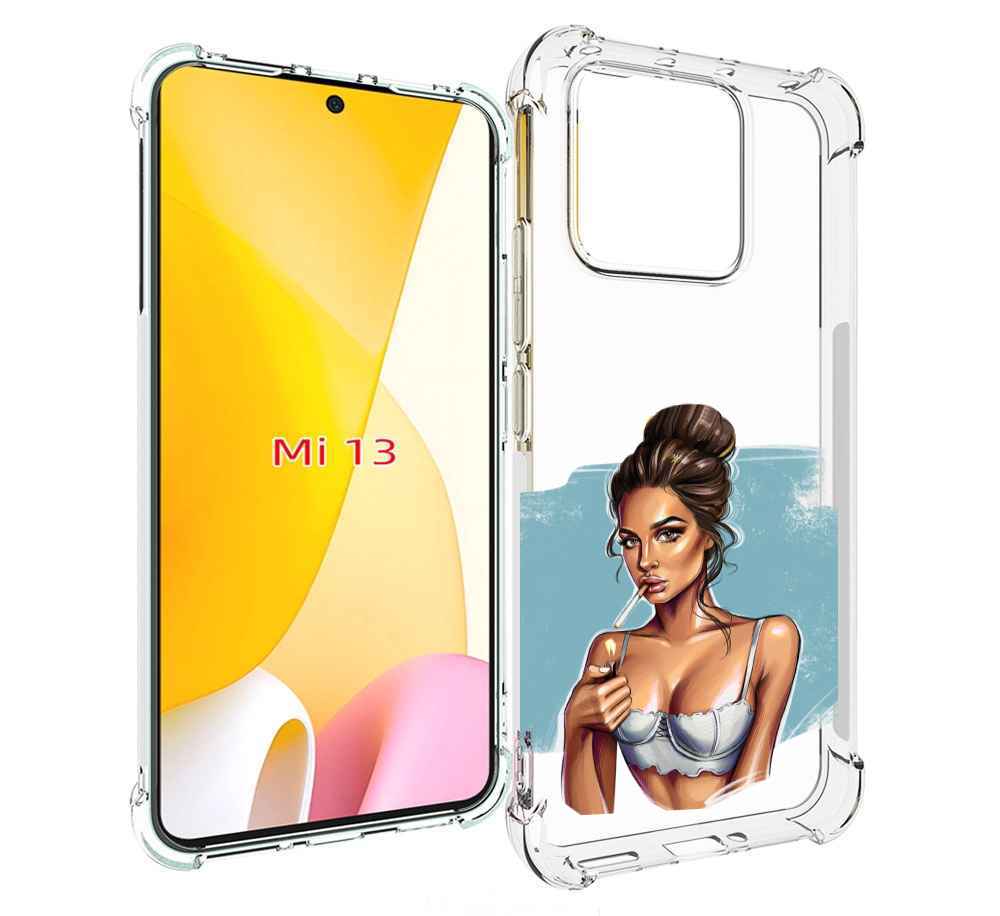 

Чехол MyPads девушка-с-зажигалкой для Xiaomi 13, Прозрачный, Tocco