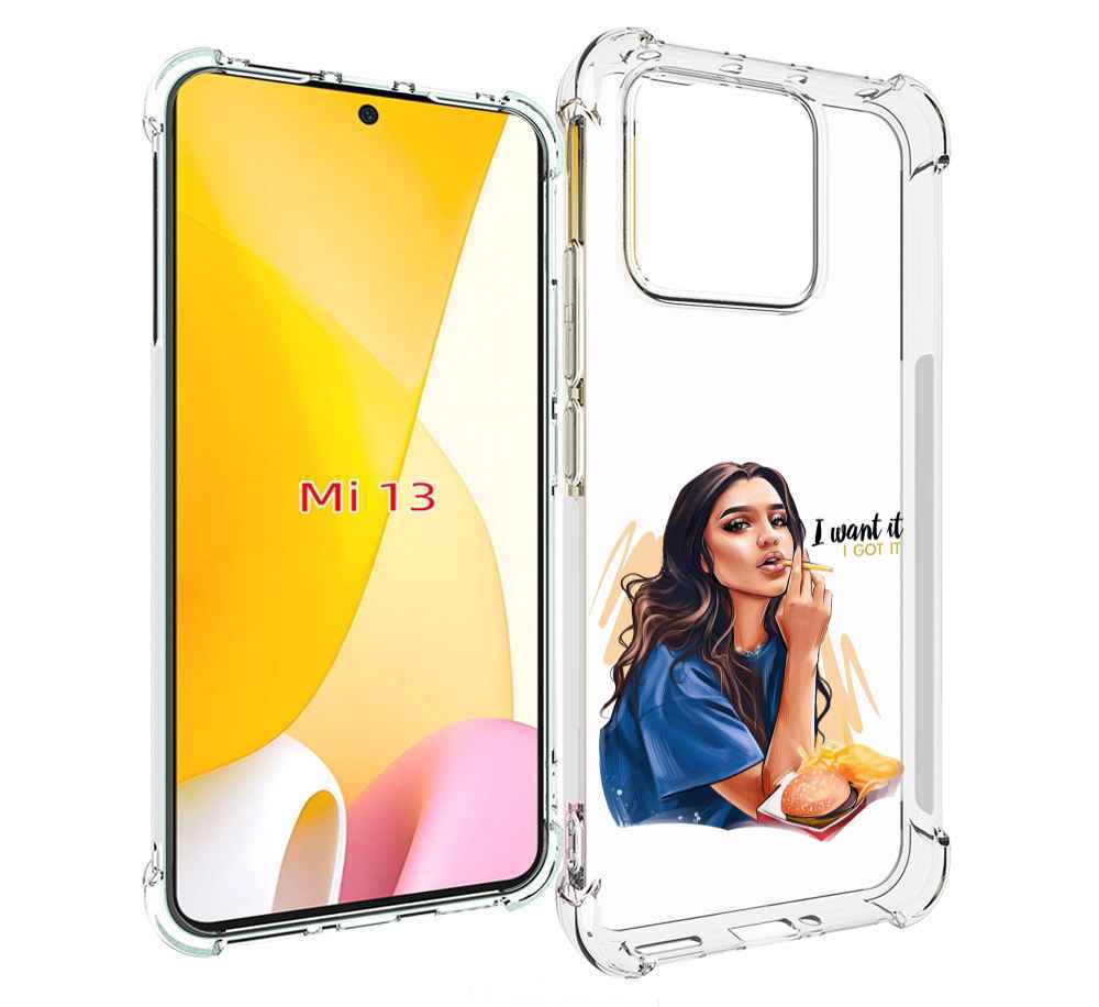 

Чехол MyPads девушка-с-едой-и-сигаретой женский для Xiaomi 13, Прозрачный, Tocco