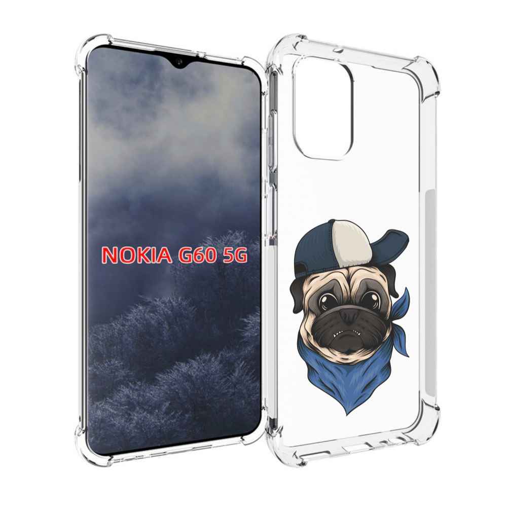 Чехол MyPads мопс-в-кепке для Nokia G60 5G