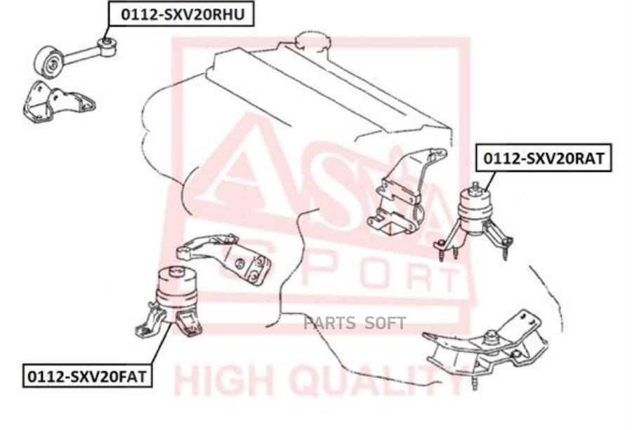 

Опора двигателя ASVA 0112SXV20FAT