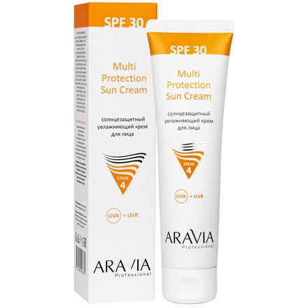 Купить Солнцезащитный крем для лица ARAVIA Professional, Multi Protection SPF 30, 100 мл