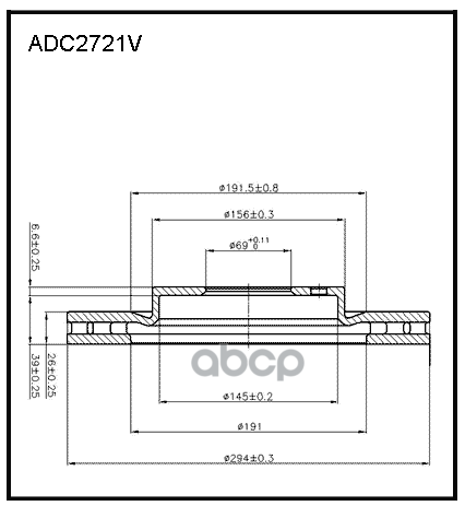 фото Диск тормозной | перед | allied nippon арт. adc2721v