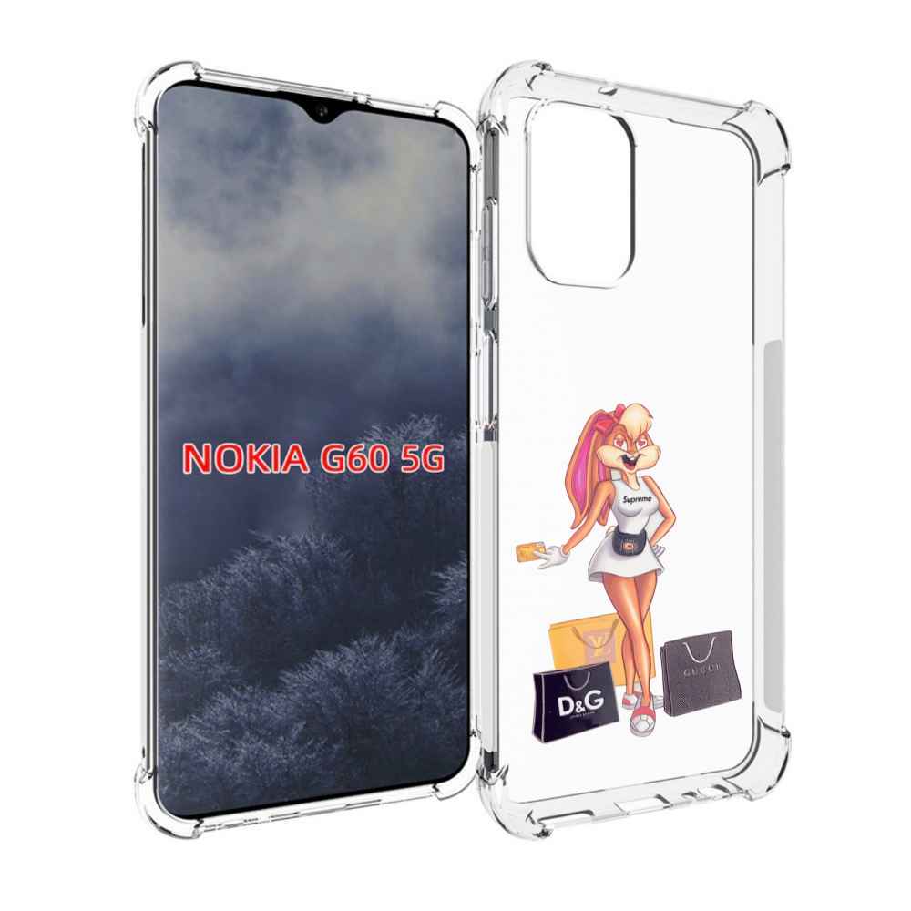 

Чехол MyPads модница-зайка женский для Nokia G60 5G, Прозрачный, Tocco