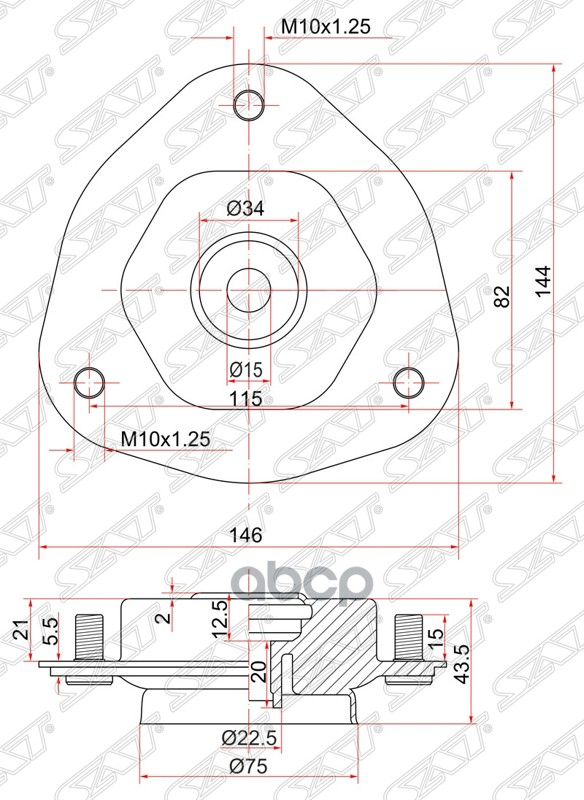 

Опора Передней Стойки Toyota Vista/Vista Ardeo 98- Sat арт. ST-48609-32170