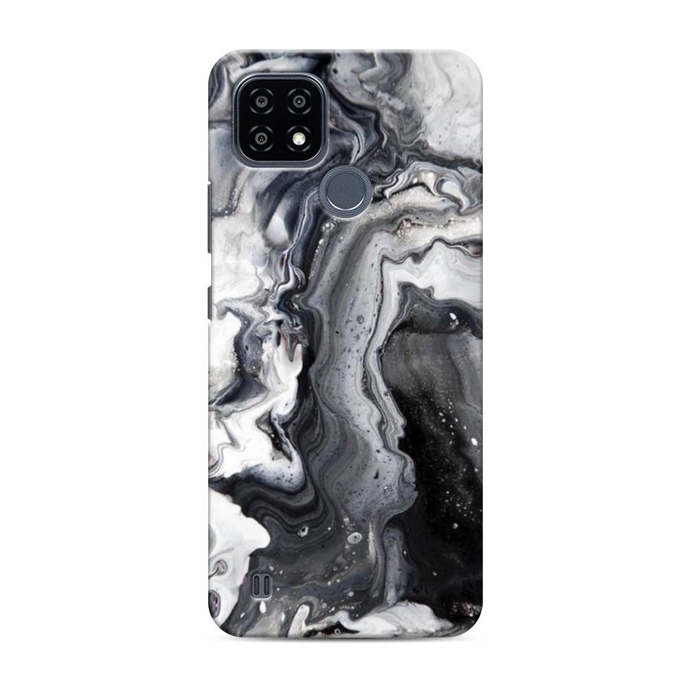 

Чехол Awog "Бело-черные сложные полосы" для Realme C25Y, 2510920-2
