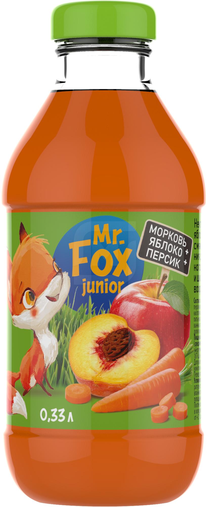 

Нектар Mr.Fox морковь-яблоко-персик с мякотью 330 мл