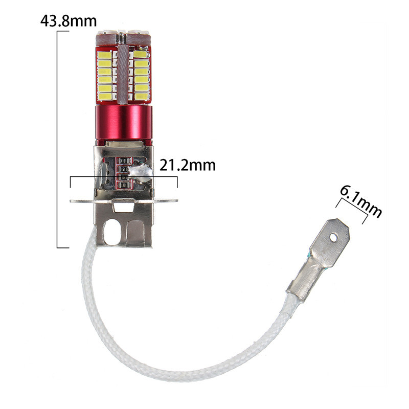 фото Светодиодная автомобильная лампа h3 - 57 smd 3014 (1 лампа в упаковке) dled