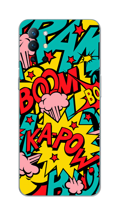 

Чехол Awog на OnePlus 9R / ВанПлас 9R "Постер pop art", Голубой;желтый;красный, 151650-9