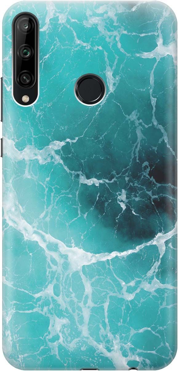 

Чехол на Honor 9C/Huawei P40 Lite E "Лазурный океан", Белый;зеленый, 358