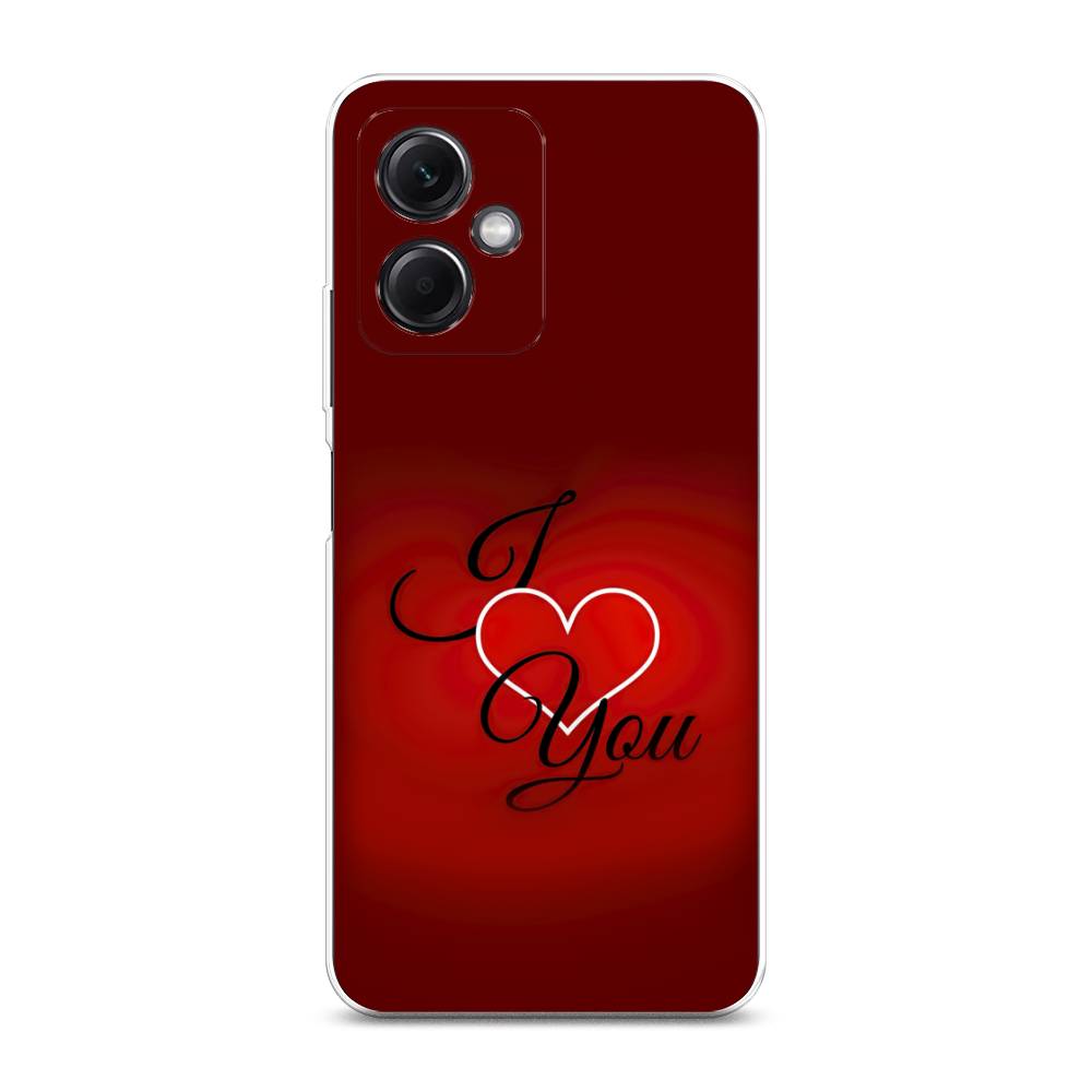 

Чехол Awog на Xiaomi Redmi Note 12 5G "I love you 3", Красный;черный, 316950-6
