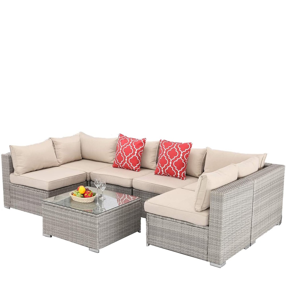 

Плетеный модульный диван Afina YR822BgB Grey/Beige