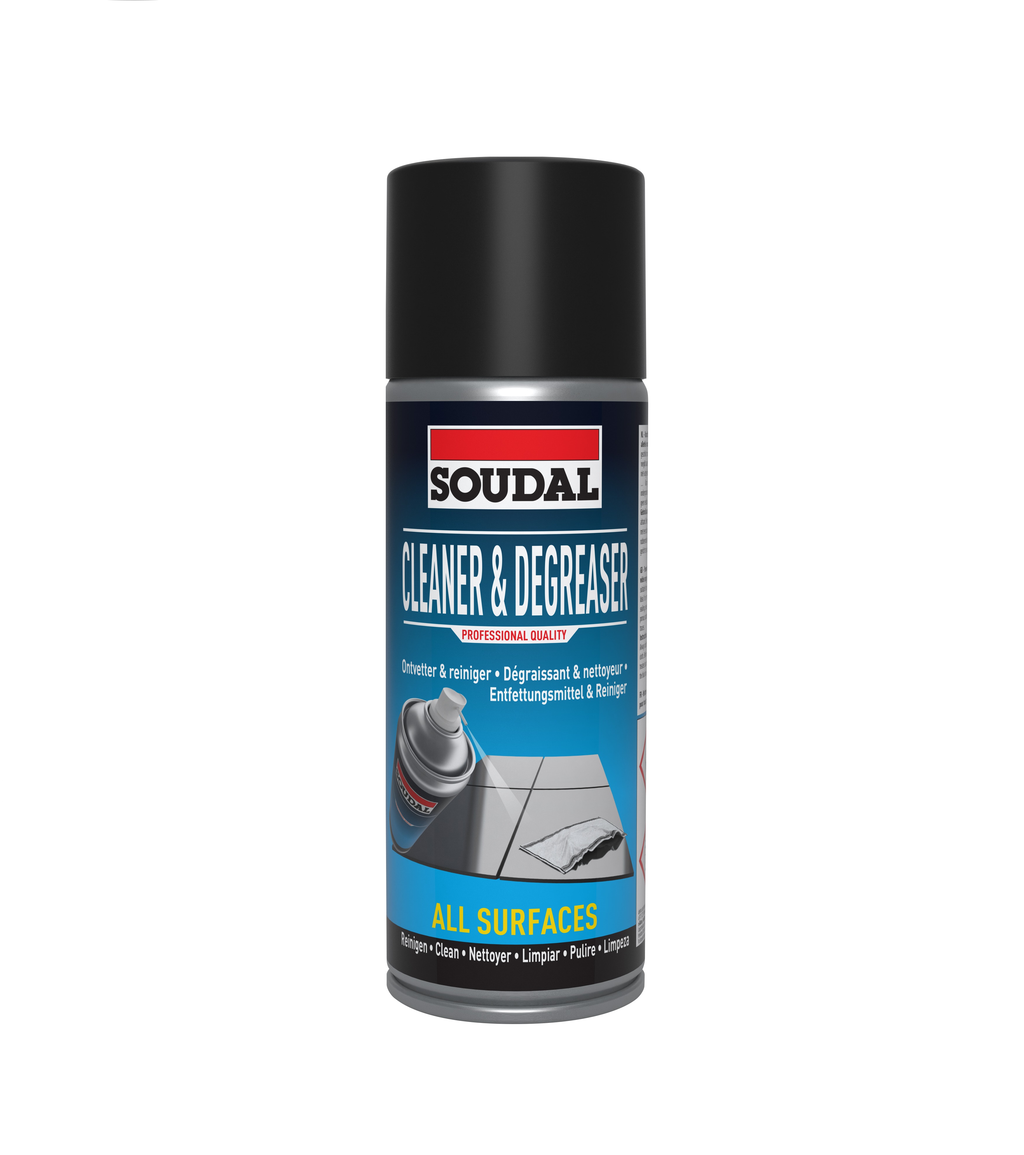 Чистка и обезжиривание поверхностей SOUDAL CLEANER & DEGREASER 400мл 119708