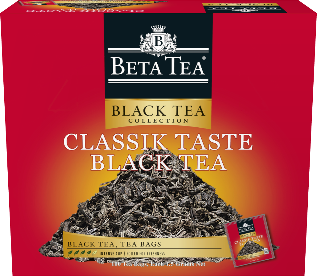 фото Чай чёрный beta tea классический вкус 100 пакетиков