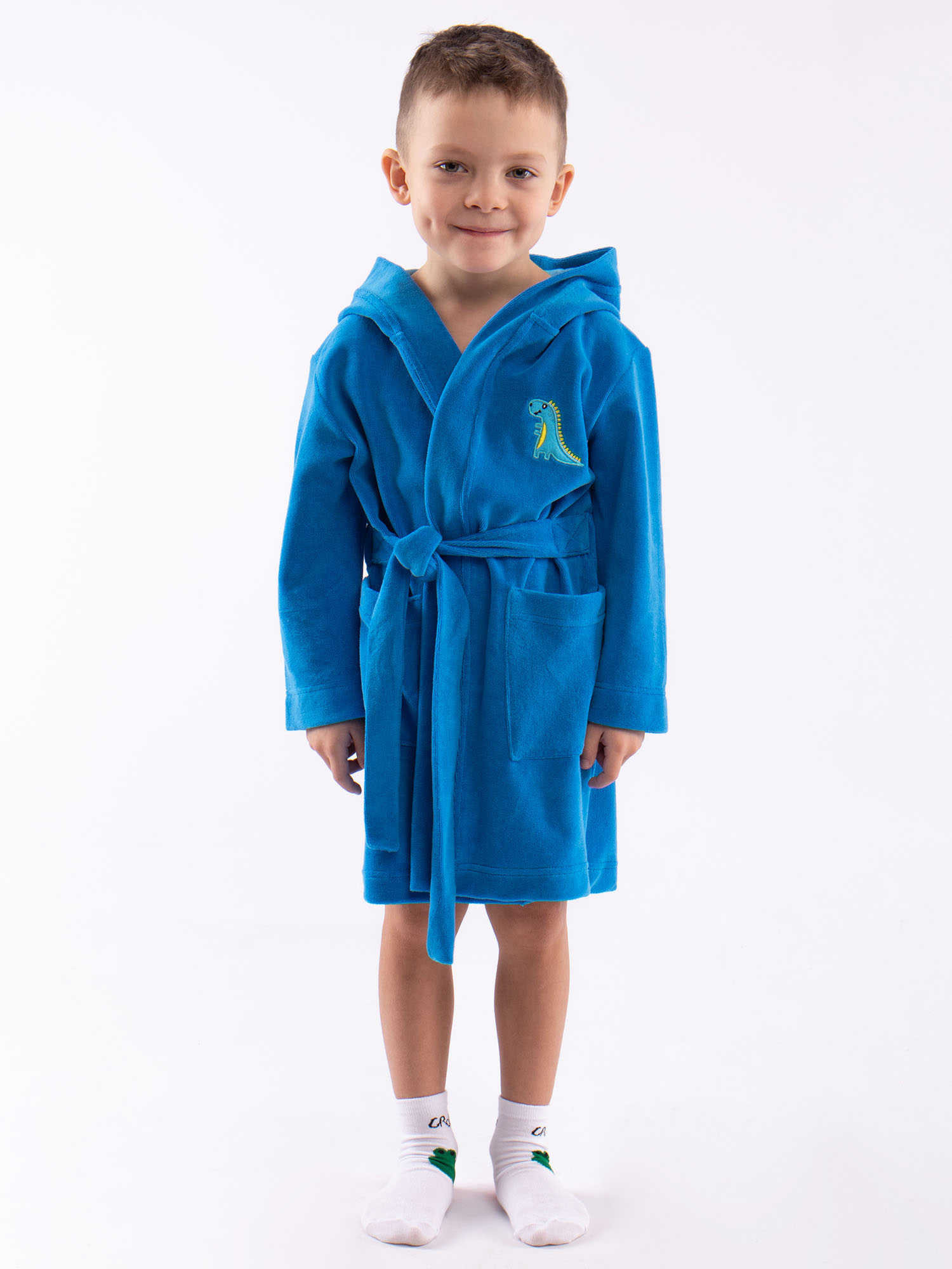 

Халат детский Batik 001_ХЛ22 цвет бирюзовый, размер 116, 001_ХЛ22