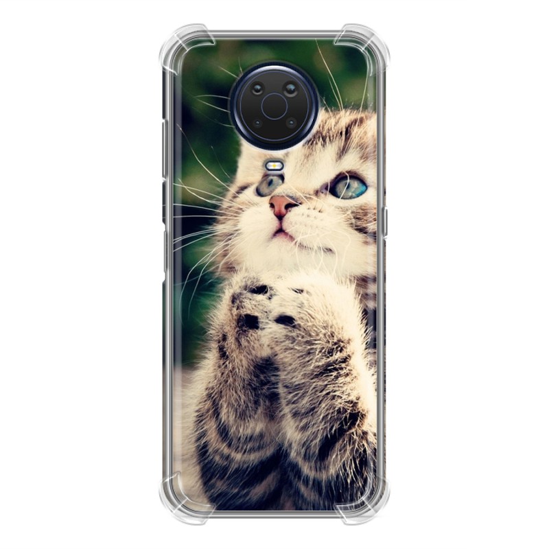 фото Дизайнерский силиконовый с усиленными углами чехол для nokia g20 / nokia g10 котята 100gadgets