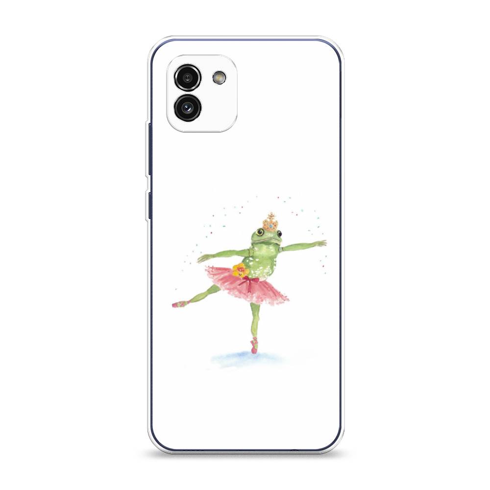 

Чехол на Samsung Galaxy A03 "Лягушка-балерина", Зеленый, 2104950-4