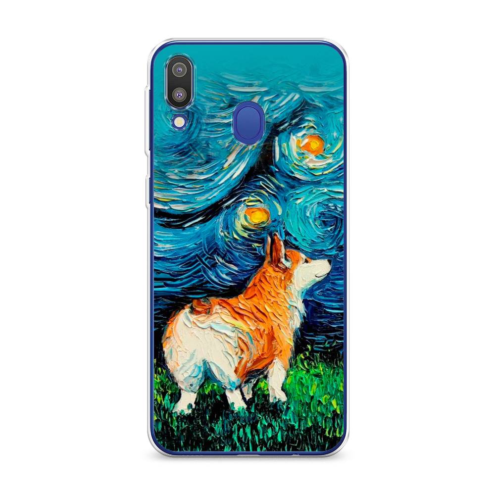 

Чехол на Samsung Galaxy M20 "Корги звёздная ночь", Коричневый;белый;зеленый, 27450-1