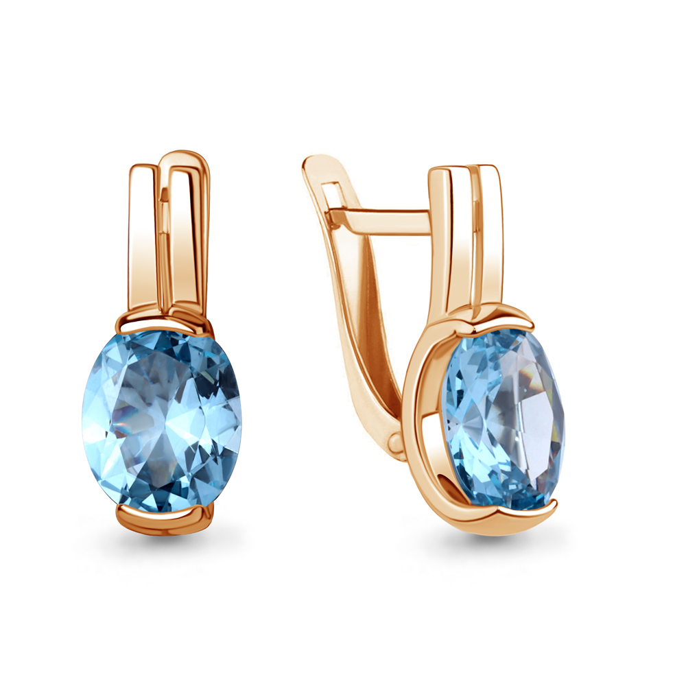 

Серьги из серебра с топазом искусственным Aquamarine Aquamarine 4789492_925_з, 4789492_925_з