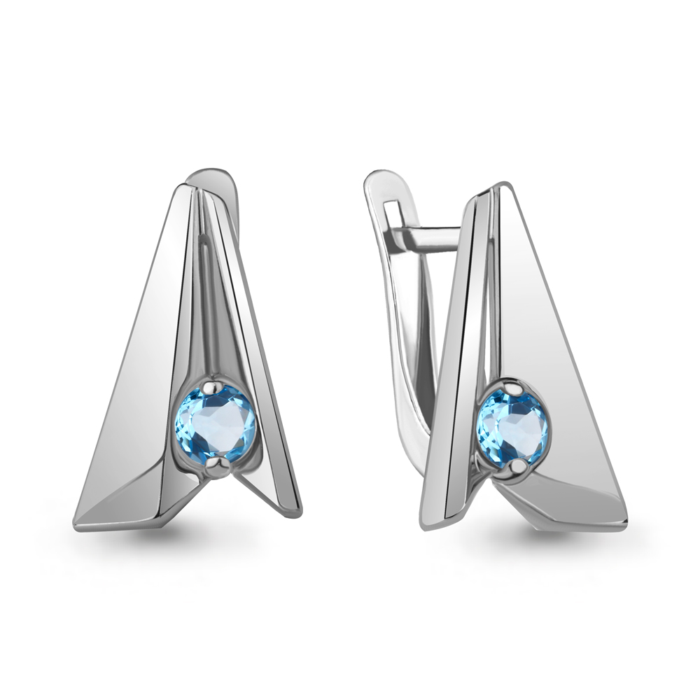 

Серьги из серебра с топазом Aquamarine Aquamarine 4789305_925_р, 4789305_925_р