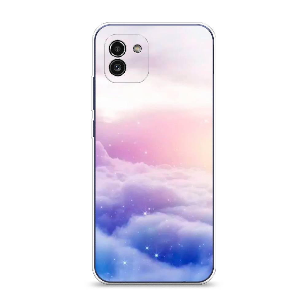 

Чехол на Samsung Galaxy A03 "Небеса", Голубой;белый;розовый, 2104950-2