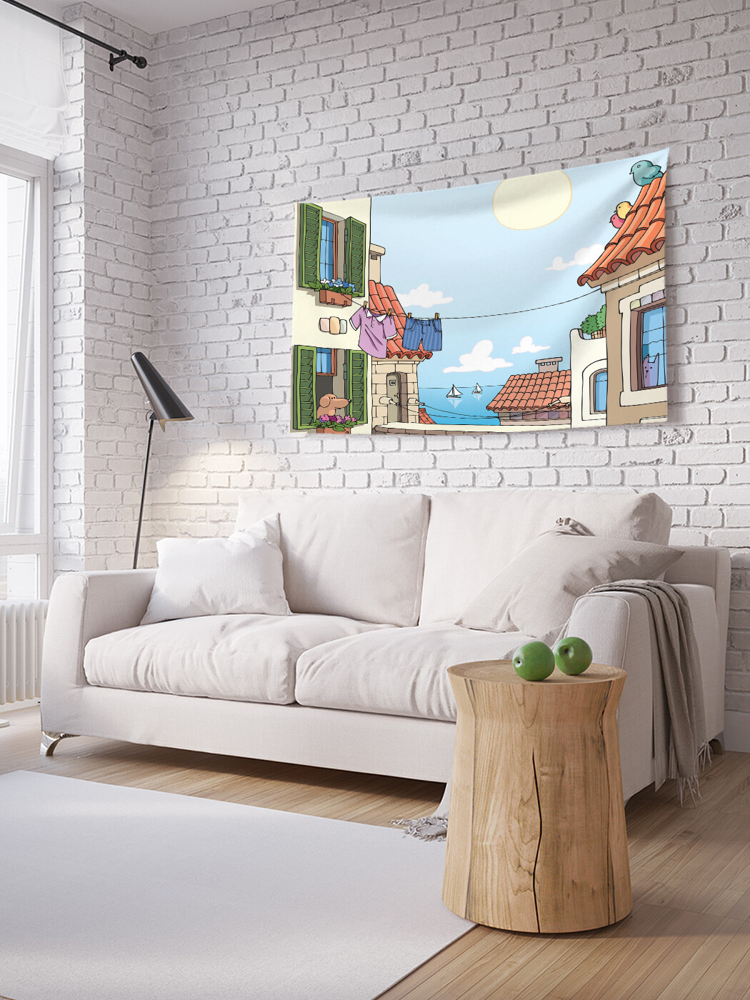 

Горизонтальное фотопанно JoyArty Прибрежный район, из ткани, 150х200 см