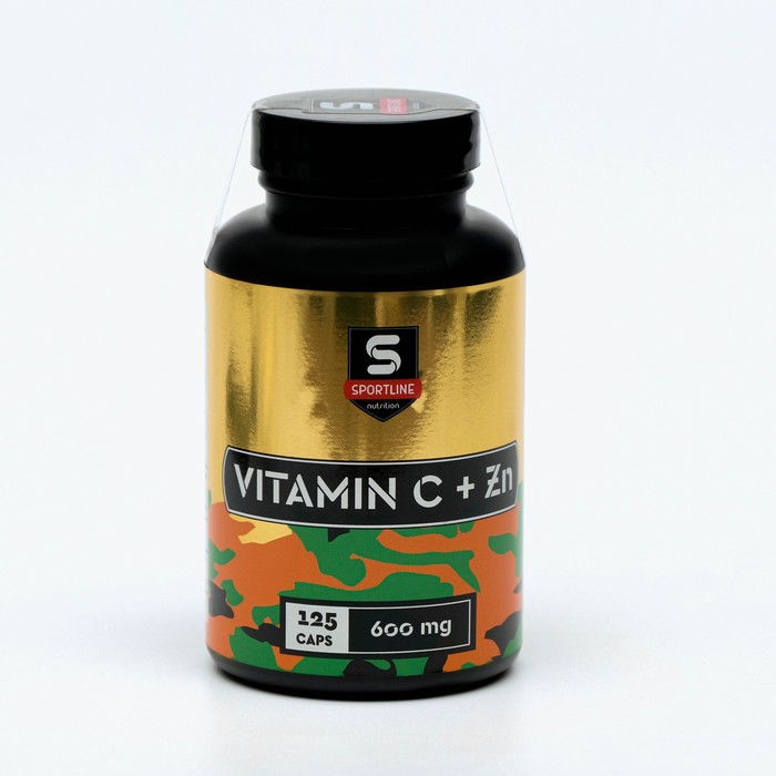 Витамины Sportline , Vitamin C+Zn , 125 капсул