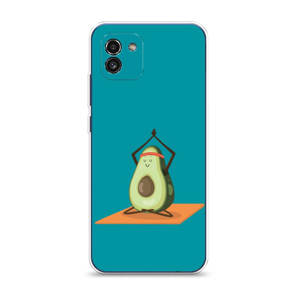 

Чехол на Samsung Galaxy A03 "Расслабься с авокадо", Голубой, 2104950-6