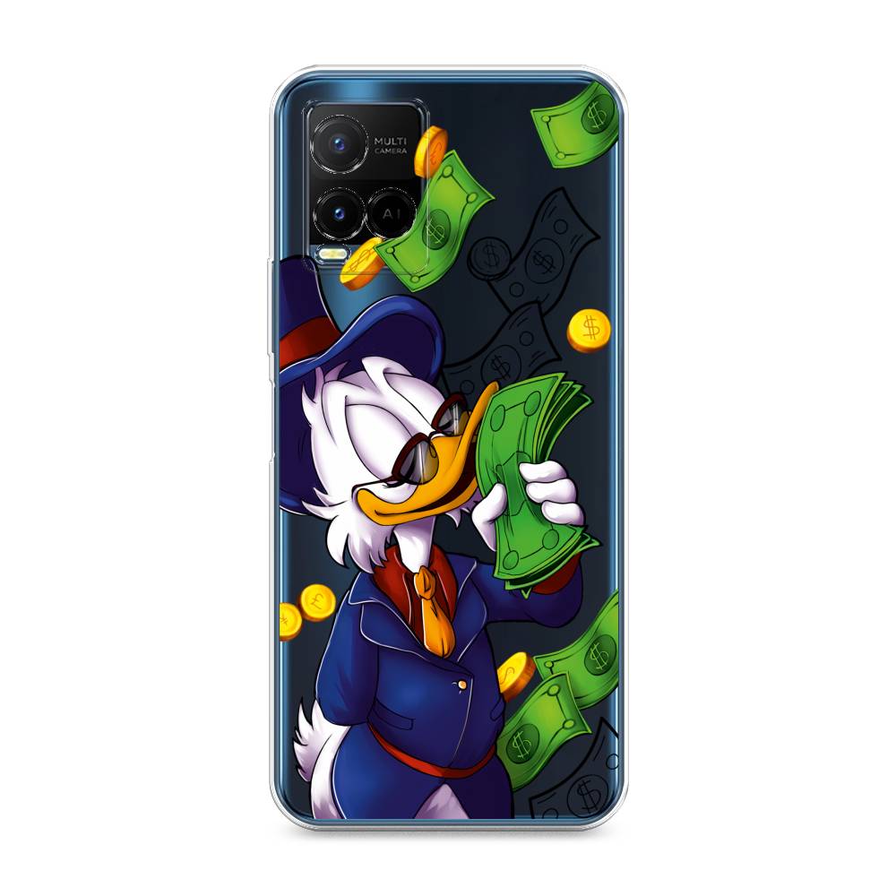 

Чехол на Vivo Y33s "Scrooge McDuck with Money", Синий;зеленый;белый, 265050-6