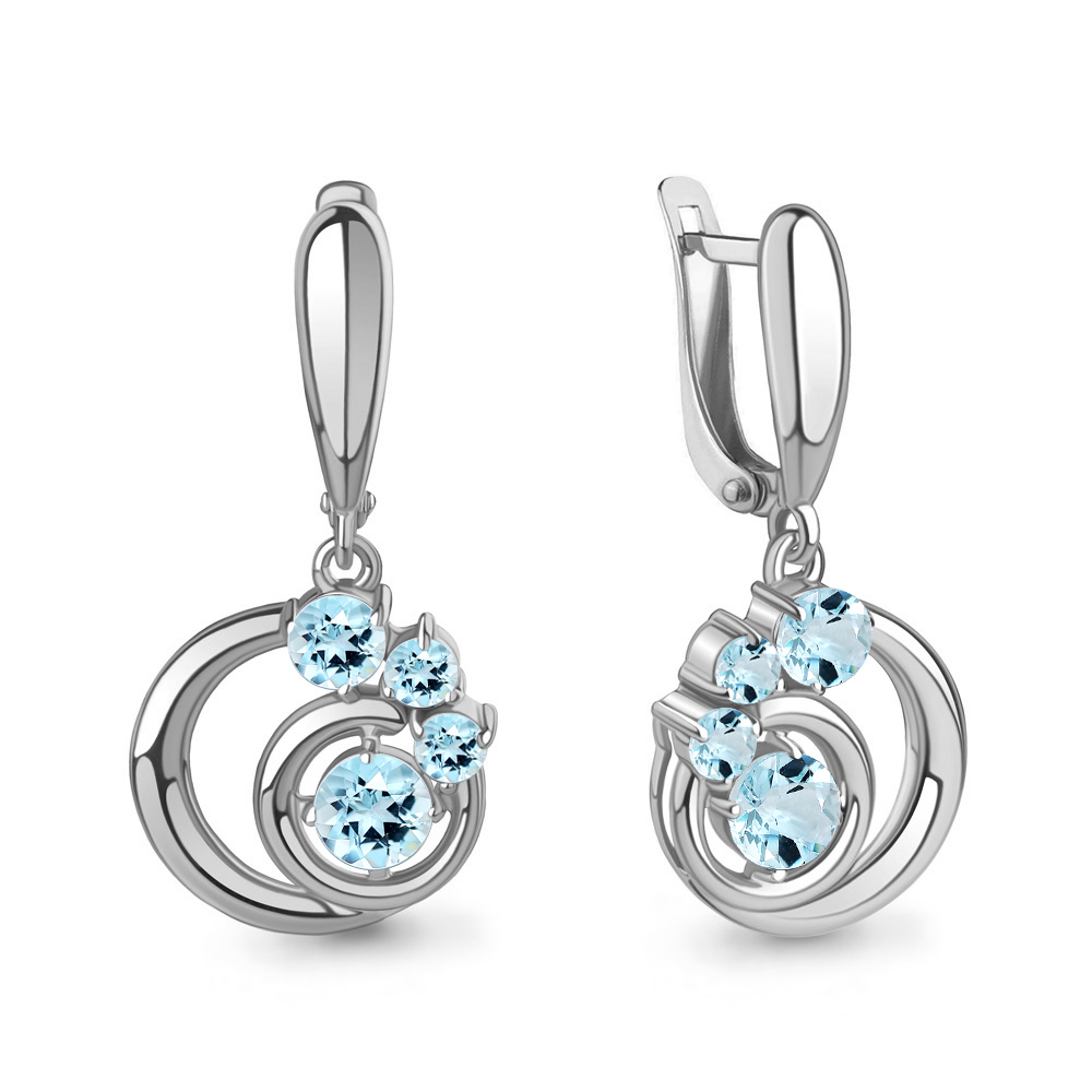 

Серьги из серебра с топазом Aquamarine Aquamarine 4784602_925_р, 4784602_925_р