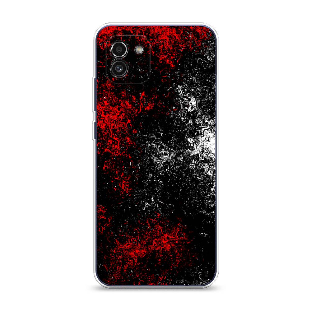 

Чехол на Samsung Galaxy A03 "Монотипия", Красный;черный;белый, 2104950-3