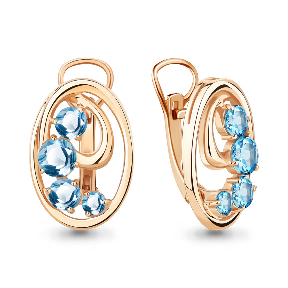 

Серьги из серебра с топазом Aquamarine Aquamarine 4784305_925_з, 4784305_925_з