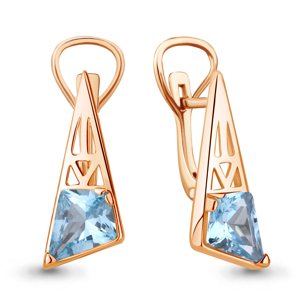 

Серьги из серебра с топазом искусственным Aquamarine Aquamarine 4784192_925_з, 4784192_925_з