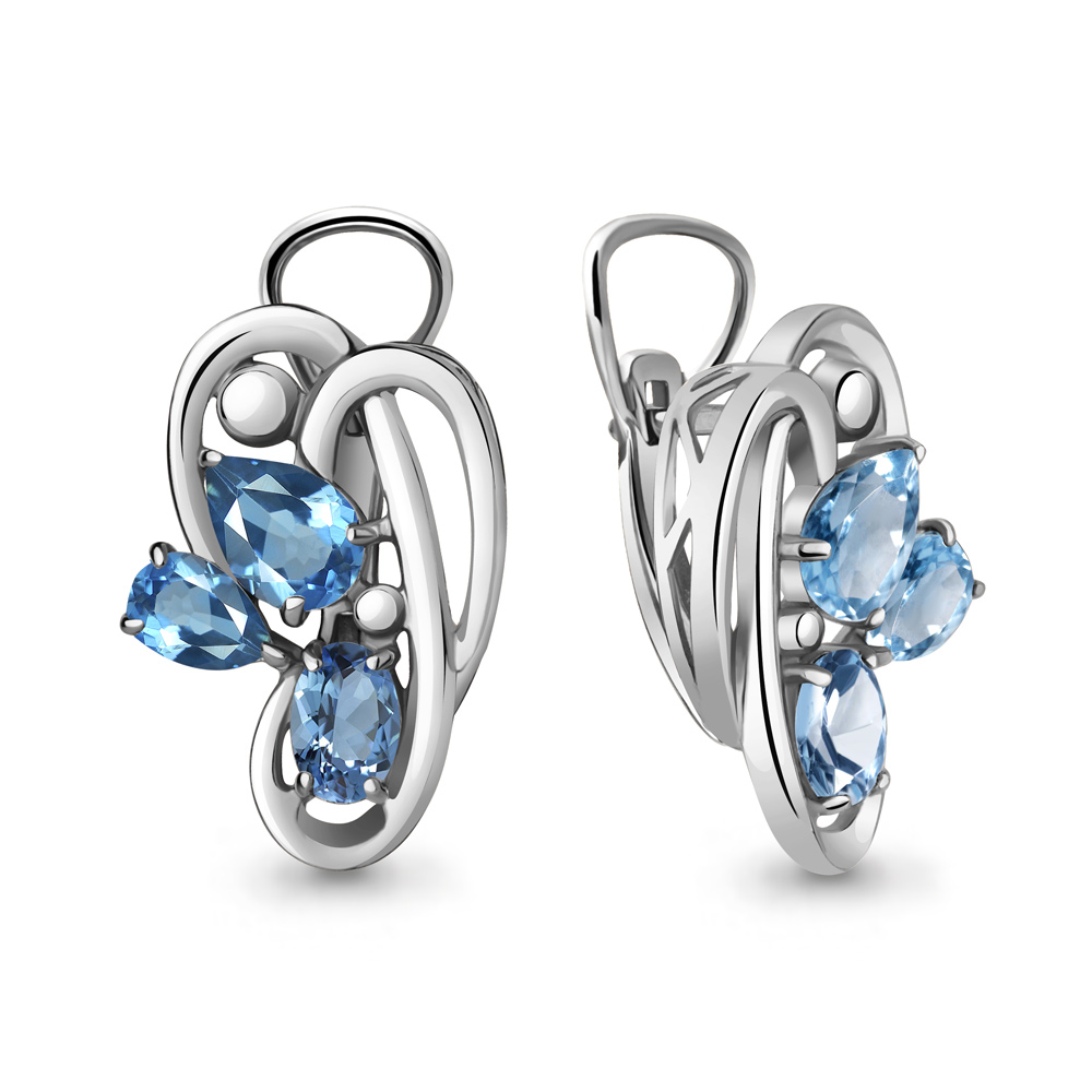 

Серьги из серебра с топазом Aquamarine Aquamarine 4783205_925_р, 4783205_925_р
