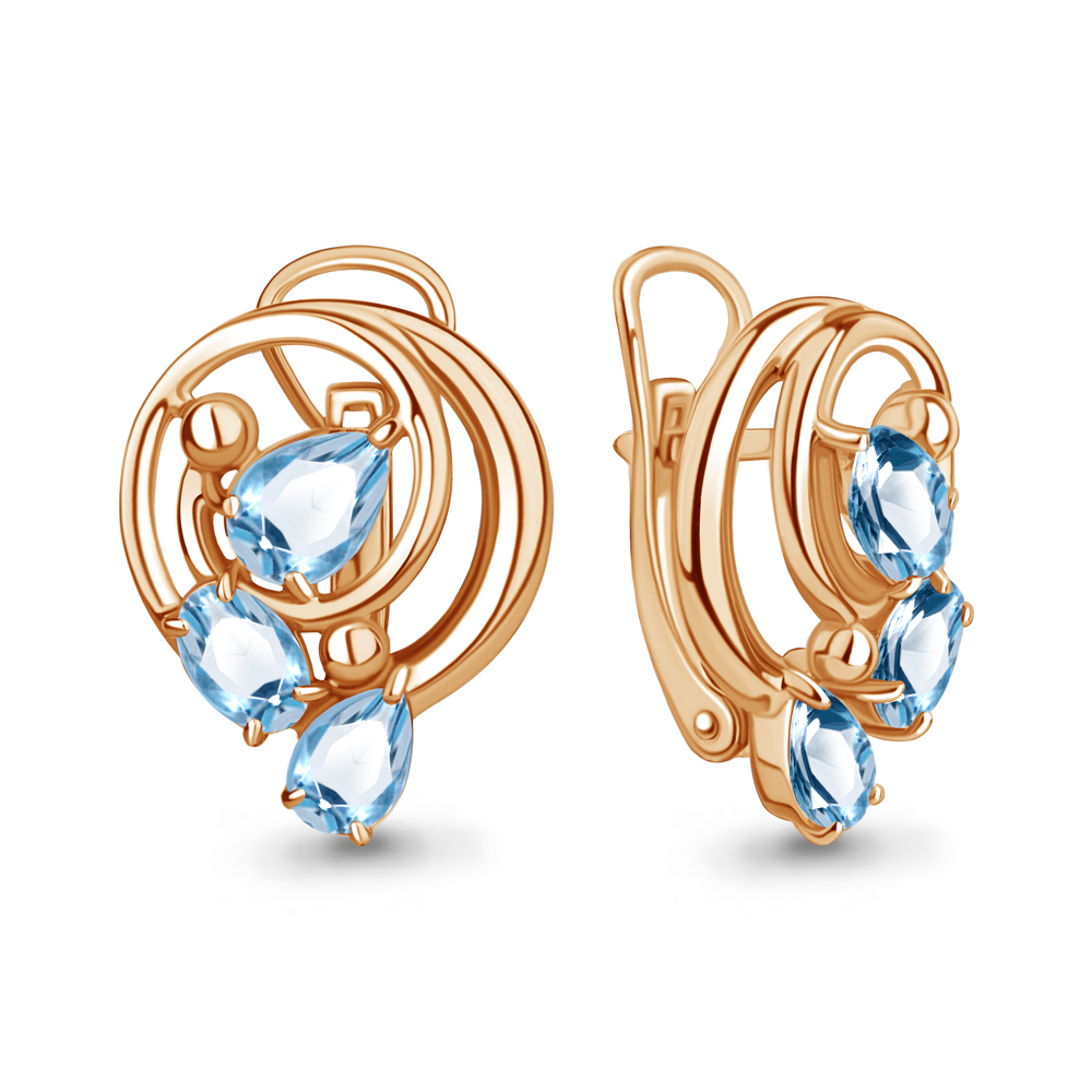 

Серьги из серебра с топазом Aquamarine Aquamarine 4783105_925_з, 4783105_925_з