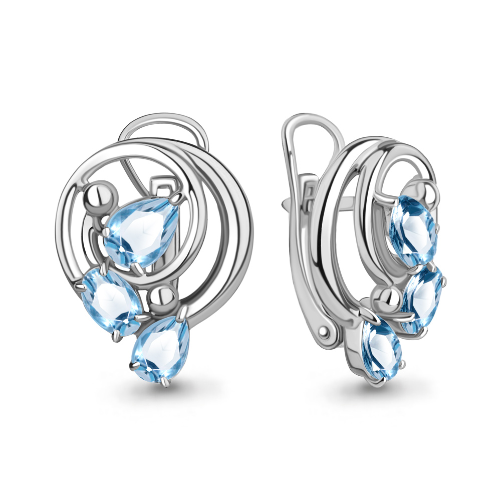 

Серьги из серебра с топазом Aquamarine Aquamarine 4783105_925_р, 4783105_925_р
