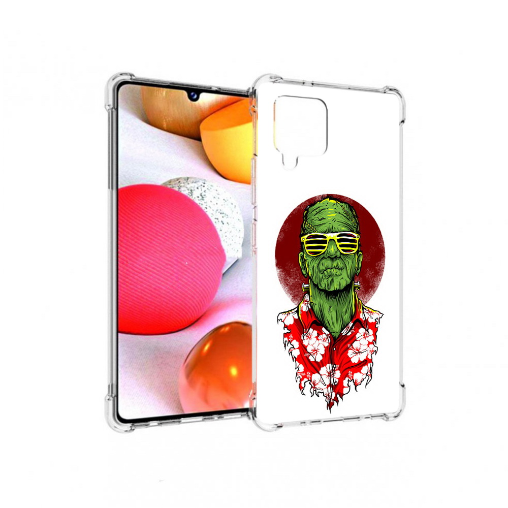 

Чехол MyPads Tocco для Samsung Galaxy A42 крутой зеленый мужчина в очках, Прозрачный, Tocco