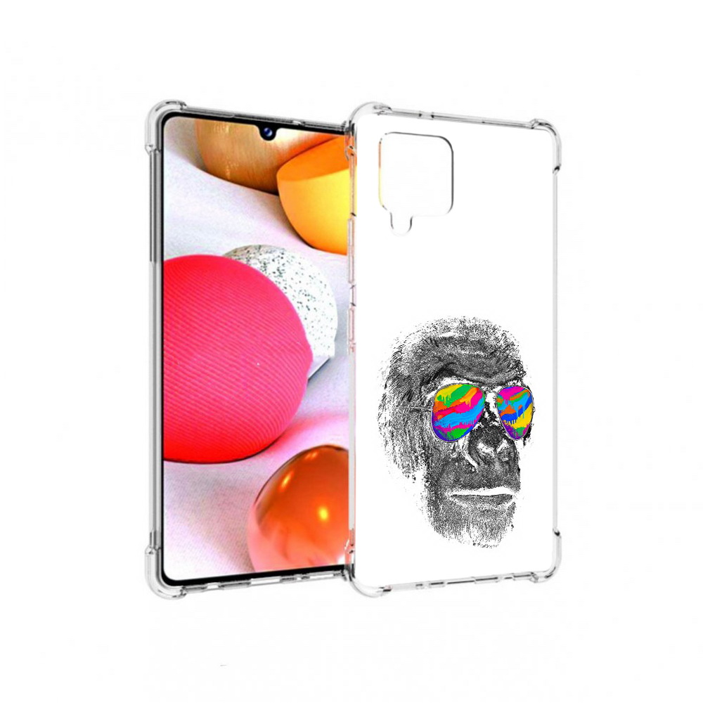 

Чехол MyPads Tocco для Samsung Galaxy A42 крутая обезьяна в очках (PT226910.539.422), Прозрачный, Tocco