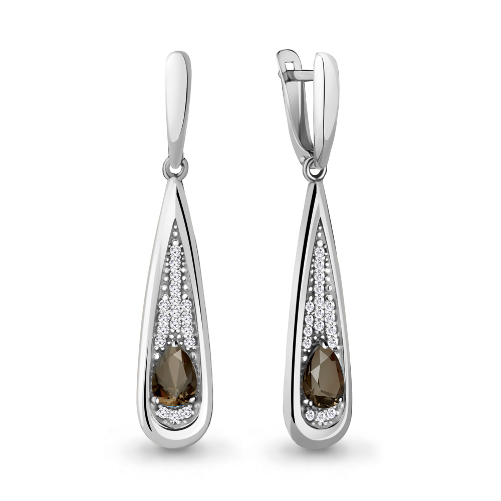 

Серьги из серебра с кварцем Aquamarine Aquamarine 4783001А_925_р, 4783001А_925_р