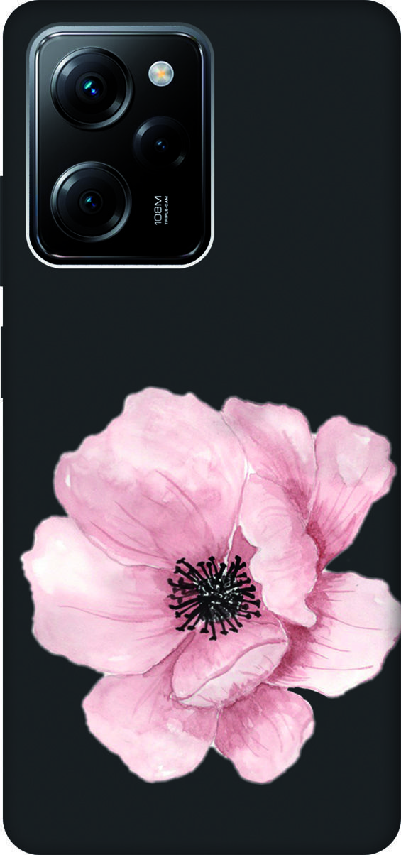 

Чехол на Poco X5 Pro 5G с 3D принтом "Pink Flower" черный, Черный;белый, 158266