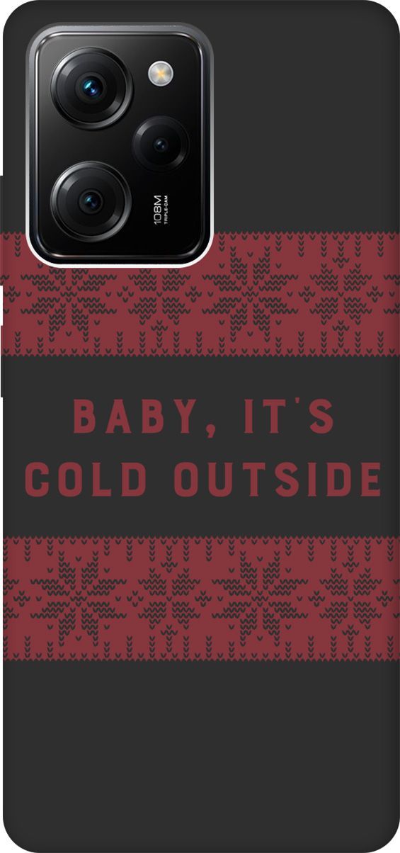 

Чехол на Poco X5 Pro 5G с 3D принтом "It's Cold" черный, Черный;красный, 158266