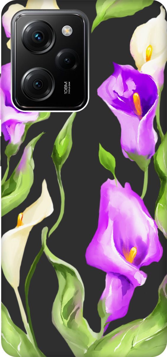 

Чехол на Poco X5 Pro 5G с 3D принтом "Amazing Callas" черный, Черный;зеленый, 158266