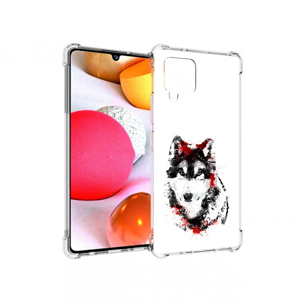 

Чехол MyPads Tocco для Samsung Galaxy A42 кровавый волк (PT226910.539.416), Прозрачный, Tocco