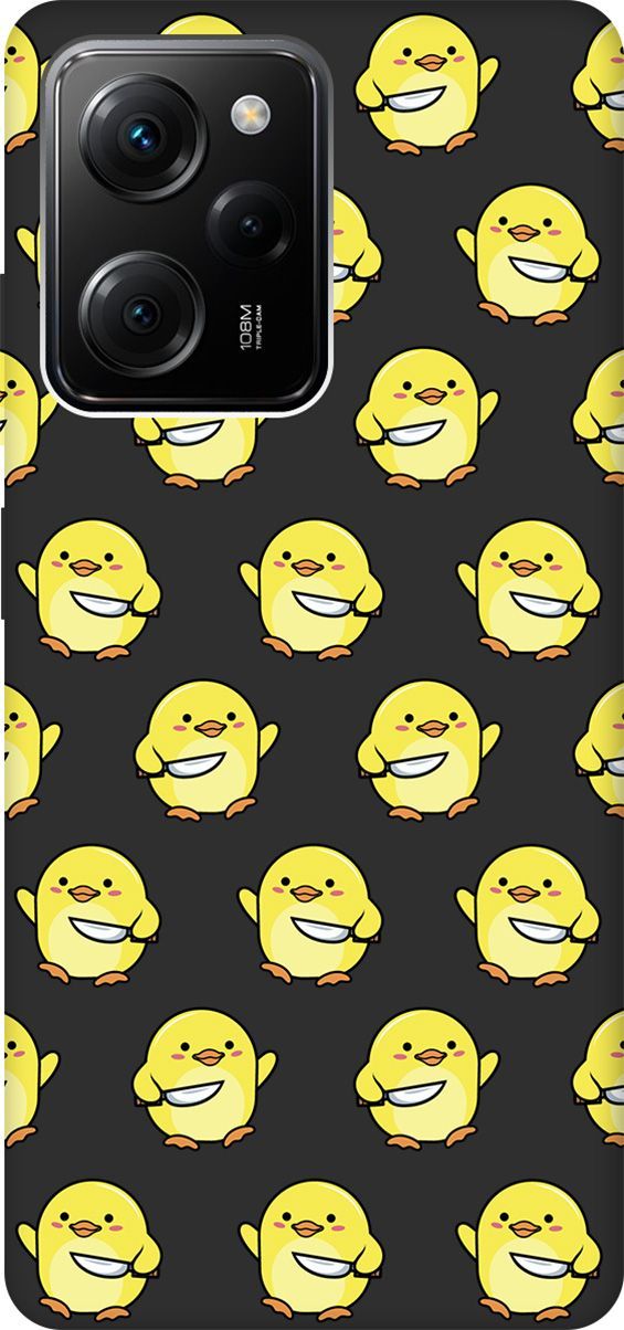 

Чехол на Poco X5 Pro 5G "Chick With Knife" черный, Черный;желтый, 158266