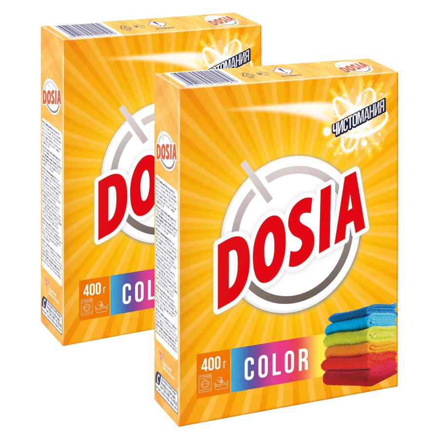 фото Комплект dosia automat color средство моющее синтетическое порошкообразное 400 г х 2 шт.