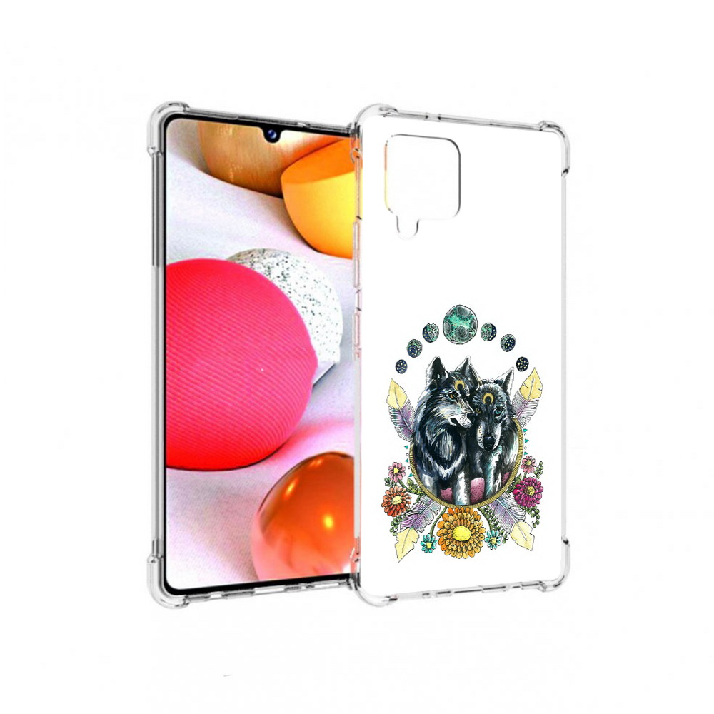 

Чехол MyPads Tocco для Samsung Galaxy A42 красивые волки абстракция (PT226910.539.408), Прозрачный, Tocco