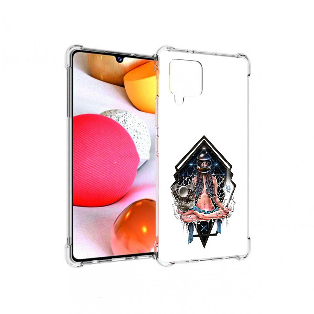 

Чехол MyPads Tocco для Samsung Galaxy A42 красивая девушка в шлеме (PT226910.539.406), Прозрачный, Tocco